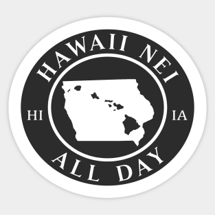 Roots Hawaii and Iowa by Hawaii Nei All Day Sticker